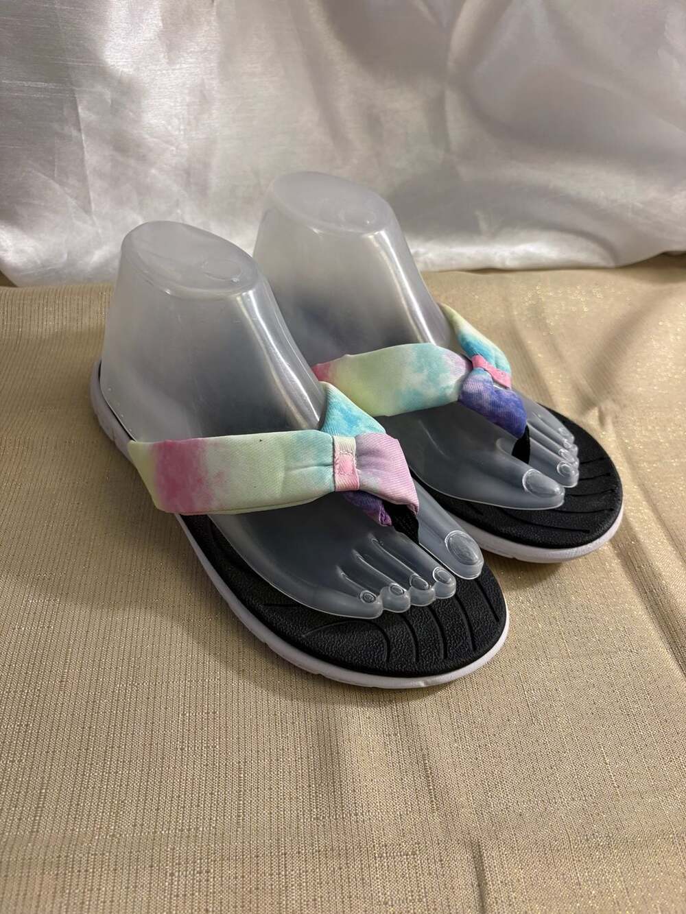 Sugar Rumor Tie Dye Memory Foam Women's Flip Flops Size 8